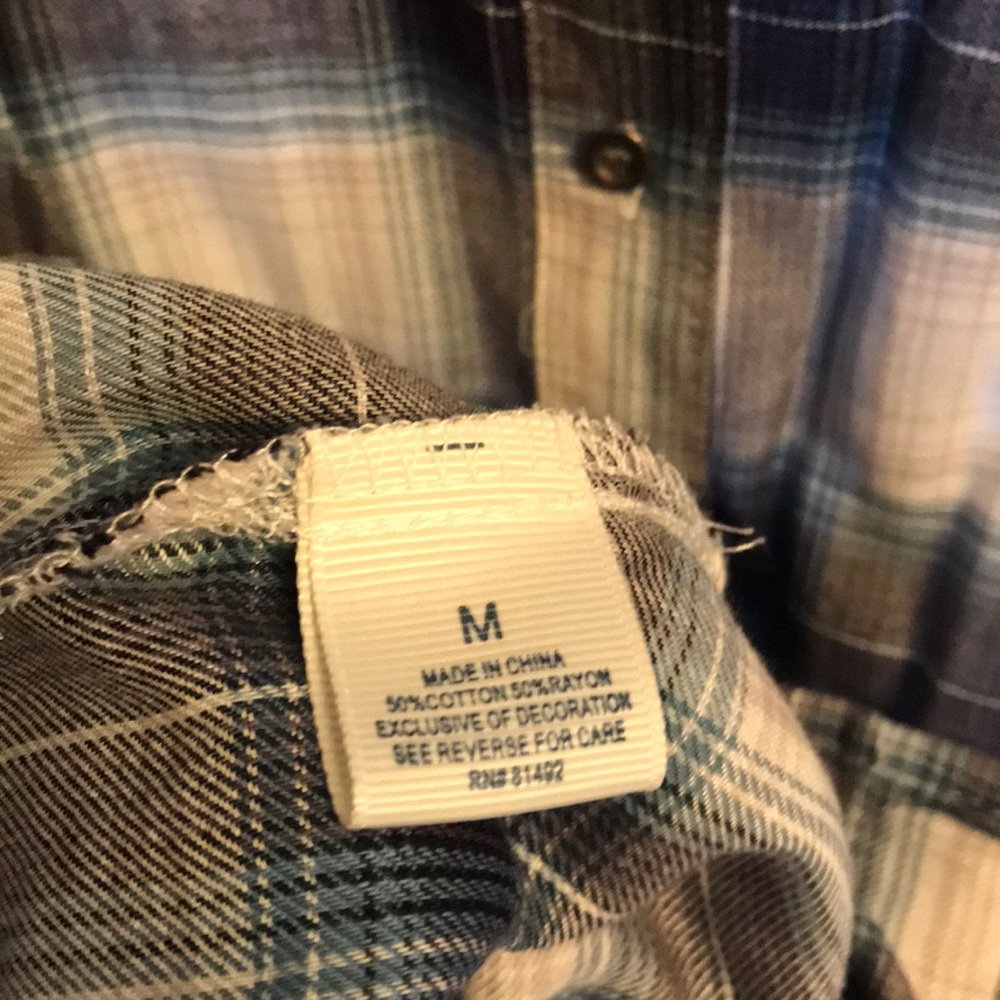 Plaid Embroidered Button Up Shirt/Dress/Jacket π - Picture 7 of 8